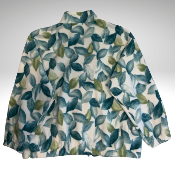 Alfred Dunner Zip Front 1980s style Polar Fleece Jacket Petite Large - Picture 2 of 15